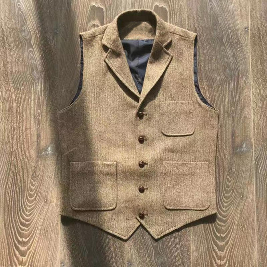 Chaleco de Caza Retro Khaki con Múltiples Bolsillos para Hombre - Image 20