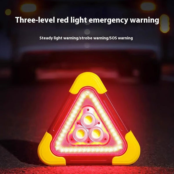 Triángulo de Seguridad Vehicular con Luz LED