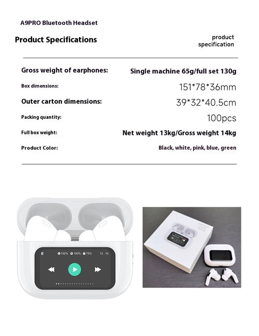 Auriculares Bluetooth con Pantalla Inteligente a Color - Batería Ultra Larga - Image 8