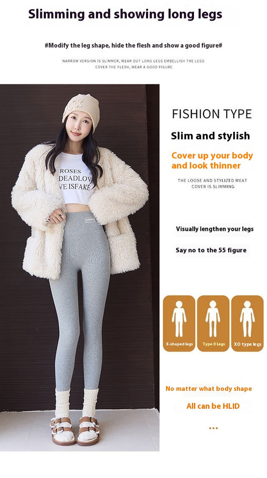 Leggings Térmicos de Algodón Puro con Forro Polar para Mujer - Cintura Alta y Elástico Reforzado - Image 13
