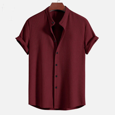 Camisa Suelta de Manga Corta para Hombre - Comodidad Veraniega - Image 2