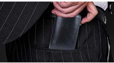 Cartera Minimalista de Cuero Engrasado con Protección Antimagnética - Image 20