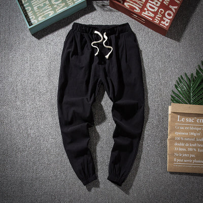 Pantalones de Lino Hombre Estilo Asiático - Cintura Elástica Cómoda y Transpirable - Image 18