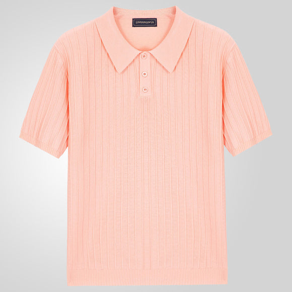 Camisa Casual Hombre Manga Corta Cuello Solapa Ajuste Relajado
