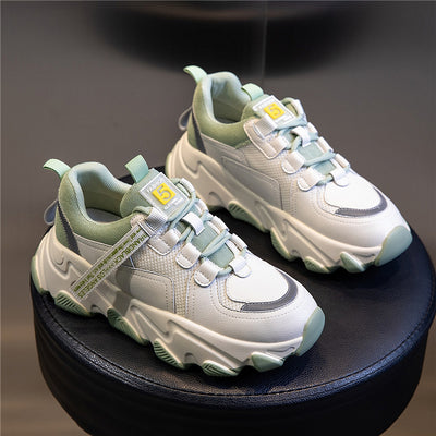 Zapatos Deportivos Casual Papá de Cuero Genuino con Suela Elevada - Image 21