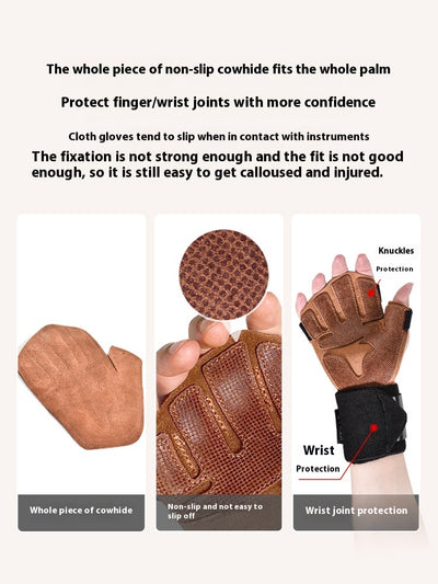 Guantes de Fitness de Cuero Genuino con Agarre Antideslizante - Image 18