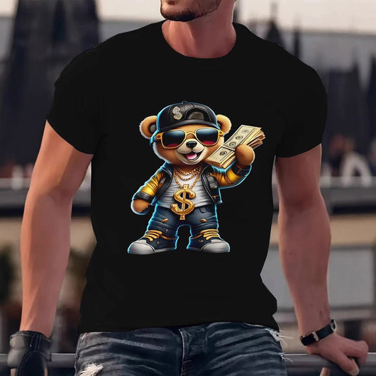 Playera Hombre Cuello Redondo Estampado Digital Manga Corta