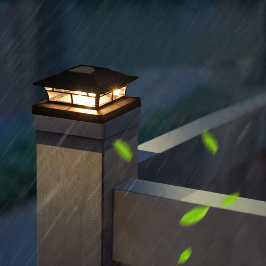 Lámpara Solar para Pilares de Jardín - Iluminación Exterior Automática