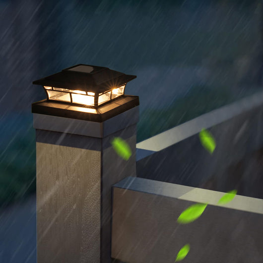 Lámpara Solar para Pilares de Jardín - Iluminación Exterior Automática