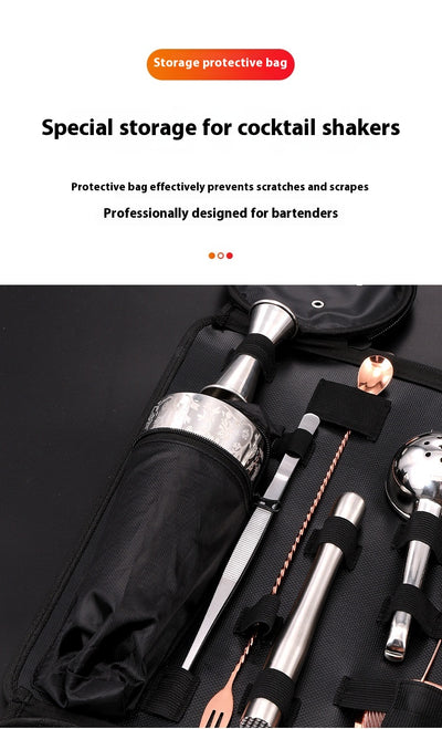 Set Profesional de Coctelería con Bolsa de Almacenamiento Acero Inoxidable - Image 21