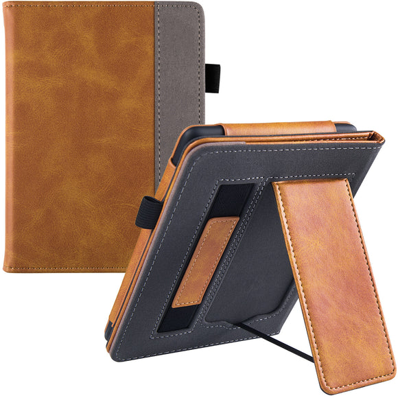 Funda de Cuero con Soporte de Muñeca para Kindle Paperwhite 11