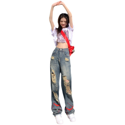 Jeans Rotos Estilo Harajuku para la Calle - Image 5