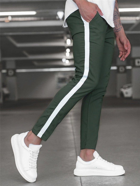 Pantalones Slim Ajustados con Rayas Horizontales para Hombre - Image 15