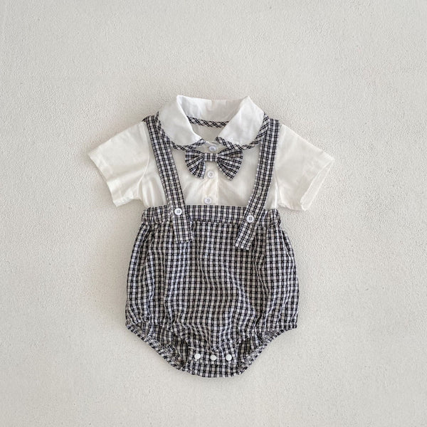 Blusa Cuello Babydoll con Efecto Dos Piezas a Cuadros - Image 4