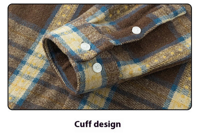 Camisa de Franela a Cuadros para Hombre - Abrigo Casual Grueso Talla Grande Otoño Invierno - Image 17