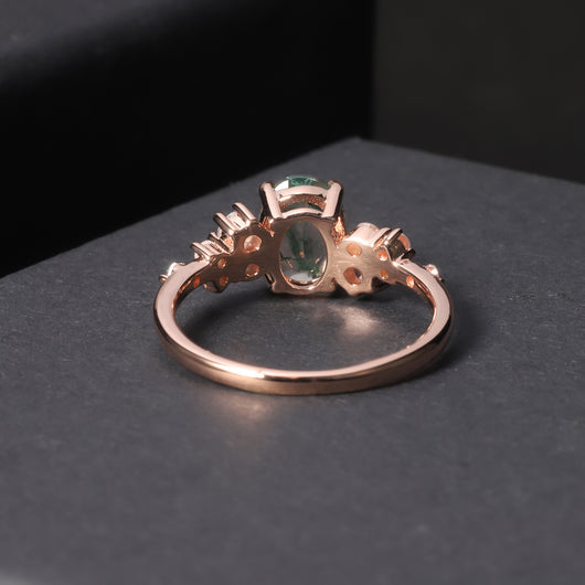 Anillo de Plata 925 con Piedra Preciosa y Baño de Oro Rosado - Image 4