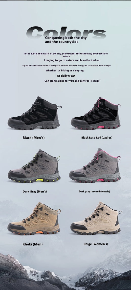 Botas de Montaña Impermeables Transpirables Antideslizantes para Parejas - Image 36