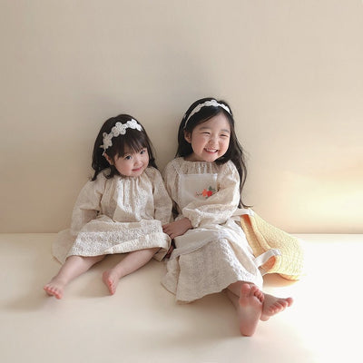 Vestido Infantil Estilo Occidental con Tirantes Bordados - Image 7