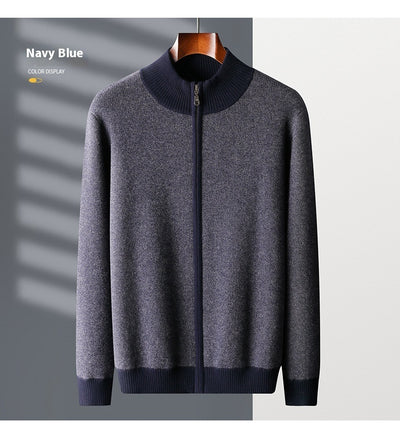 Cardigan de Cuello Alto con Cierre de Cachemira para Hombre - Image 11