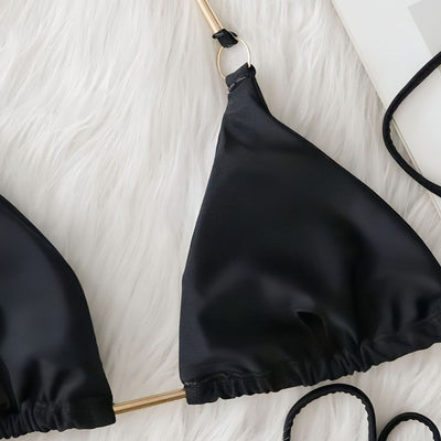 Bikini de Talle Alto con Accesorios Metálicos y Tirantes Ajustables - Image 4