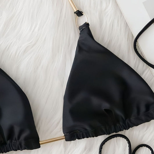 Bikini de Talle Alto con Accesorios Metálicos y Tirantes Ajustables - Image 4