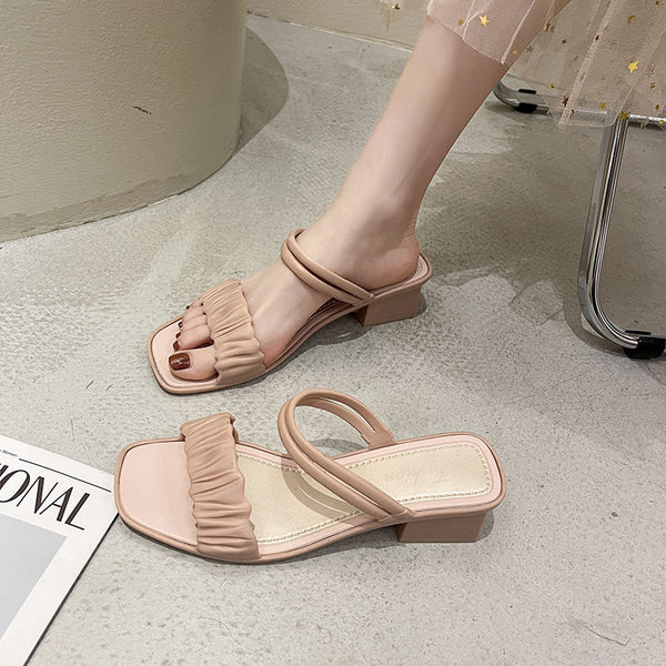 Sandalias Deslizables Gruesas para Mujer - Versátiles y Cómodas