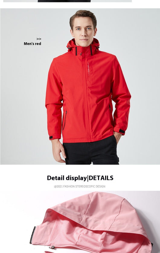 Chaqueta de Montaña 3 en 1 Desmontable Impermeable Unisex - Image 16
