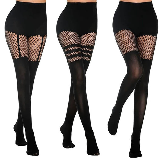 Medias de Red Caladas Talla Grande Estilo Halloween Europeo y Americano - Image 15