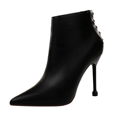 Botas Cortas de Tacón Alto y Punta Fina para Mujer - Image 2