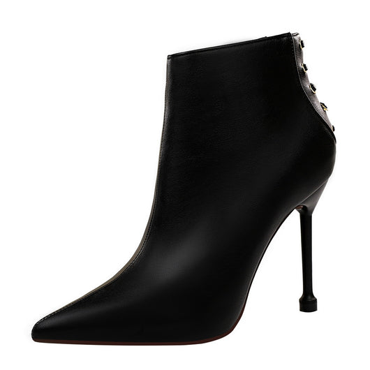 Botas Cortas de Tacón Alto y Punta Fina para Mujer - Image 2