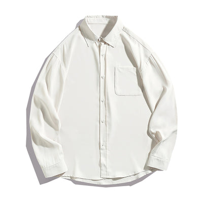 Camisa Larga Drapeada Estilo Japonés para Hombre - Image 8