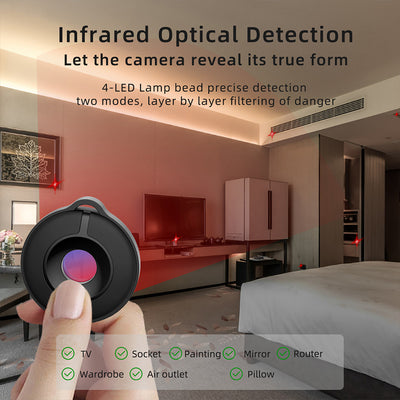Detector de Cámaras Ocultas con Infrarrojo - Alcance 5M para Inspección Remota