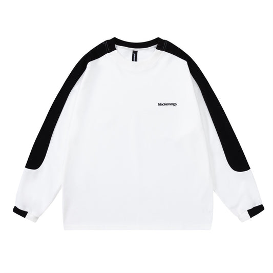 Remera Manga Larga con Parches de Contraste para Hombre