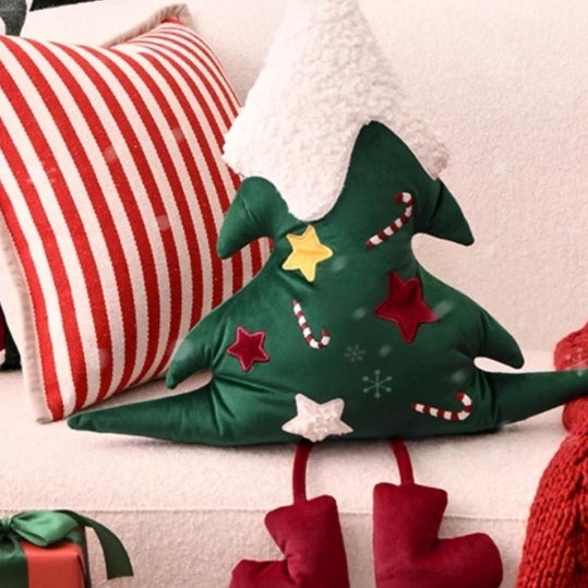 Cojín Navideño Árbol de Navidad para Sofá - Decoración Festiva