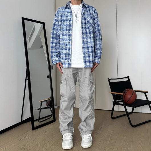 Camisa Suelta Manga Larga Estilo Japonés y Coreano para Hombre - Image 3