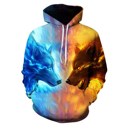 Sudadera Estampado Lobo 3D para Hombre - Image 6