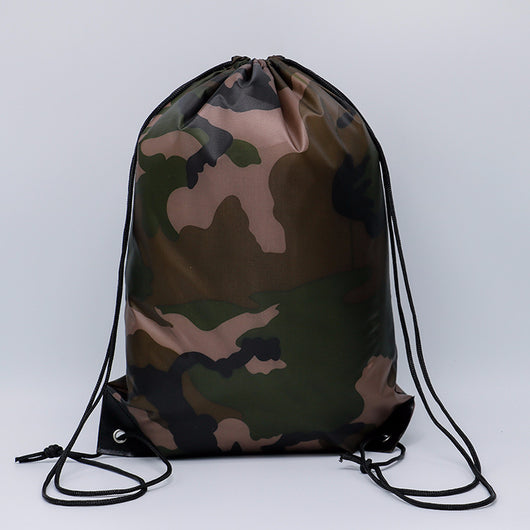 Bolsa Táctica con Cordón y Bolsillo de Poliéster Camuflaje - Image 3