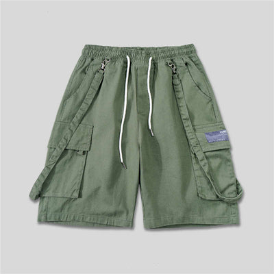 Pantalones Cortos Overol Recto Hombre Estilo Coreano Cinco Puntos Casual - Image 4