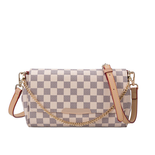 Bolsa Cuadriculada Retro con Estampado Clásico