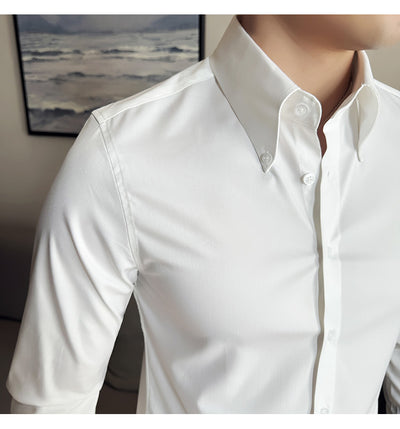 Camisa Manga Larga Talla Grande sin Planchado - Comodidad Profesional - Image 26
