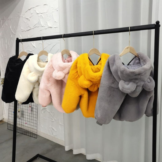 Abrigo Infantil de Piel de Visón para Otoño e Invierno - Image 4