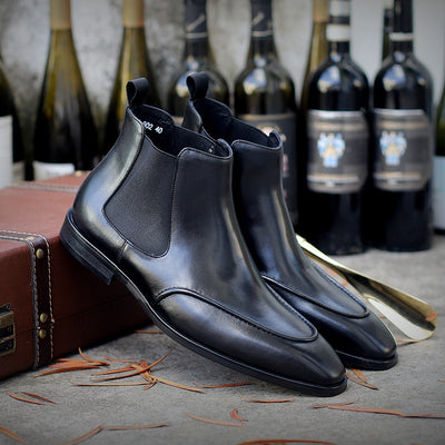 Botas Martin de Cuero Genuino para Hombre - Diseño Puntiagudo Premium