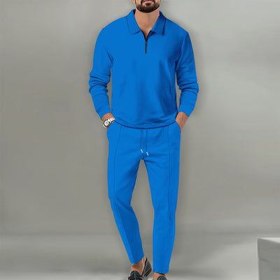 Traje de Pantalón Largo con Cierre y Textura Waffle para Hombre - Image 9