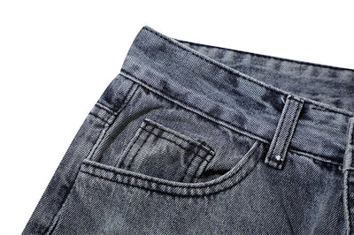Jeans Azul Lavado con Bordado de Calavera para Hombre - Image 14