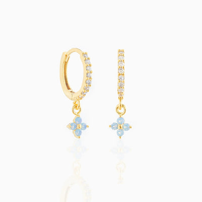 Aretes Flores Delicadas con Micro-incrustaciones y Clip Ajustable - Image 5