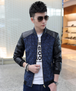 Chaqueta de Cuero PU Estilo Coreano para Hombre - Corte Slim con Costuras Decorativas - Image 4