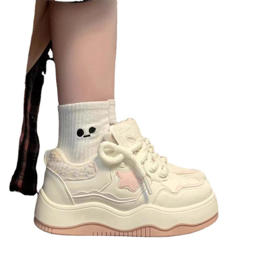 Zapatillas Deportivas Plataforma para Mujer - Blancas Estilo Board - Image 4