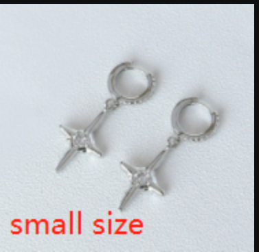 Pendientes de Cruz con Brillantes, Diseño Sencillo y Elegante - Image 9