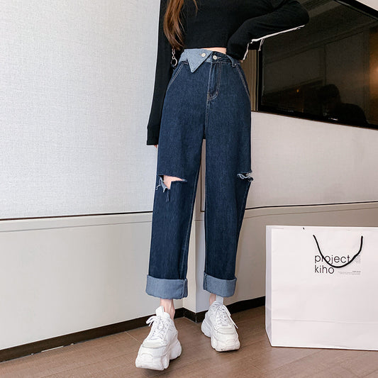 Pantalón Recto Holgado con Bolsillo Tubo - Diseño Minimalista
