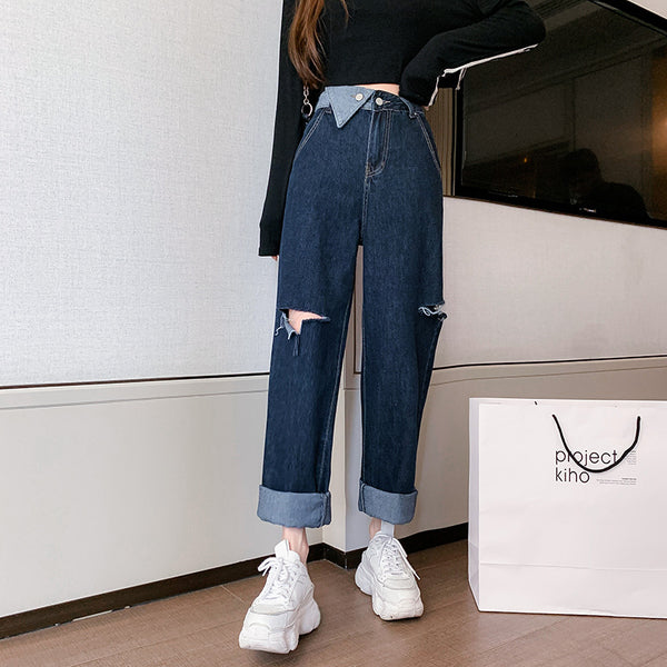 Pantalón Recto Holgado con Bolsillo Tubo - Diseño Minimalista